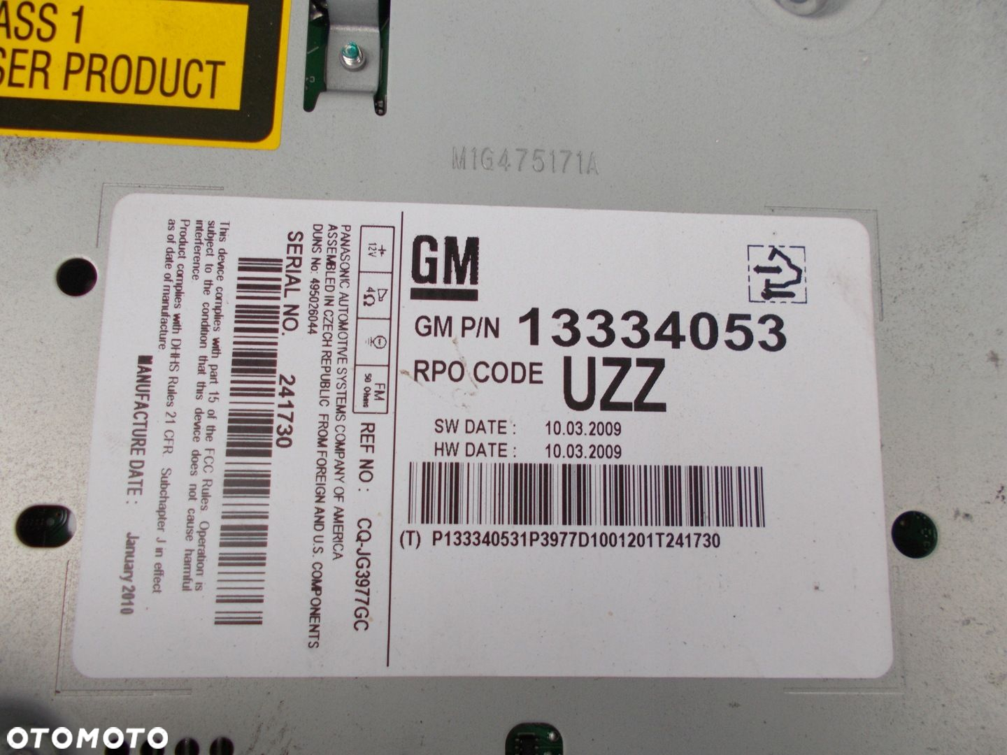 Radio OPEL ASTRA 4 J IV 13334053 - 4