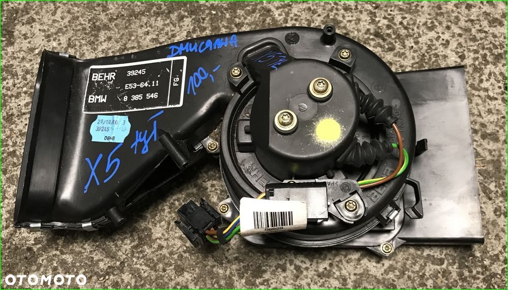DMUCHAWA SILNICZEK WENTYLATOR 8385546 BMW E53 X5 - 1