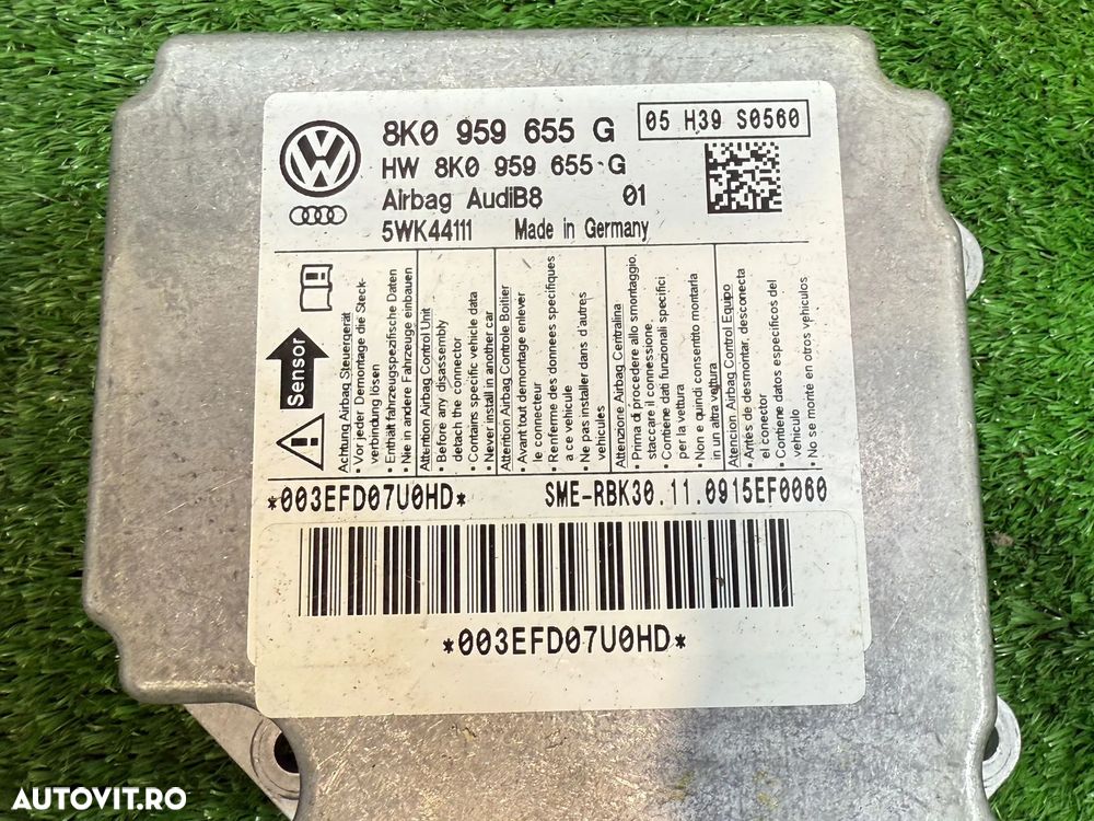 AIRBAG CALCULATOR (3 BUC. ) SEAT ALTEA / XL 2.0 DIESEL 2014 2009-2015 / AUDI A6 C6 QUATTRO 2.7 DIESEL 2007 2004-2011 / AUDI A4 B8 S LINE 2.0 DIESEL 2010 2009-2016 COD OEM 1K0909605AC 4F0959655B 8K0959655G - 8