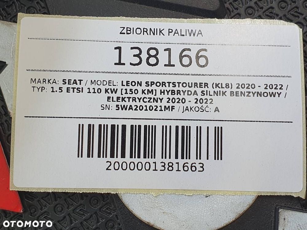 ZBIORNIK PALIWA BAK SEAT LEON IV KOMBI 1.5 ETSI 5WA201021MF - 8