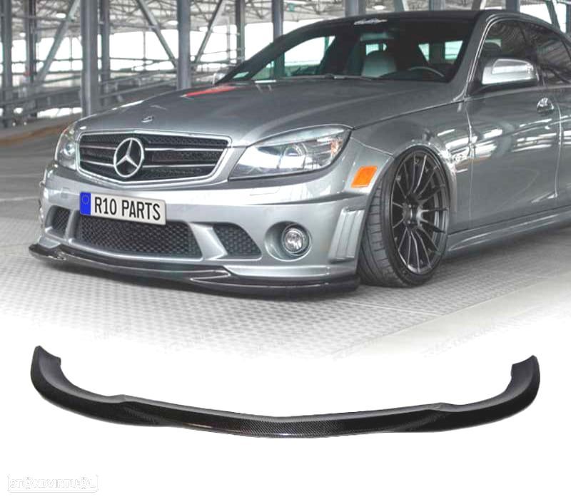 SPOILER LIP FRONTAL MERCEDES W204 LOOK AMG 11-13 CARBONO - 1