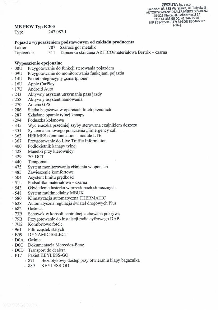 Mercedes-Benz Klasa B 200 7G-DCT - 13