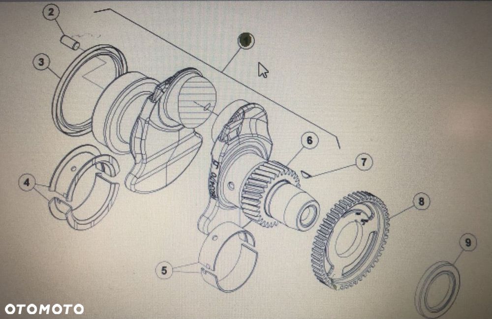 CLAAS Celtis - wał korbowy Ceres 355-325X Ares 566-546 Ergos 466-436 John Deere - 1