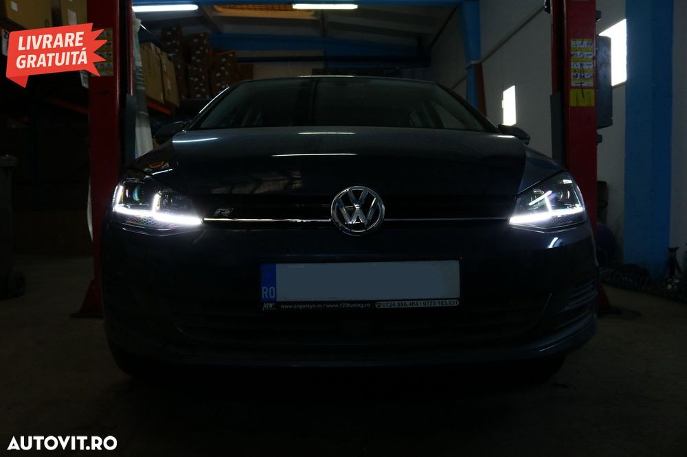 Faruri LED RHD VW Golf 7 VII (2012-2017) Facelift G7.5 R Line Look cu Semnal Dinam- livrare gratuita - 9