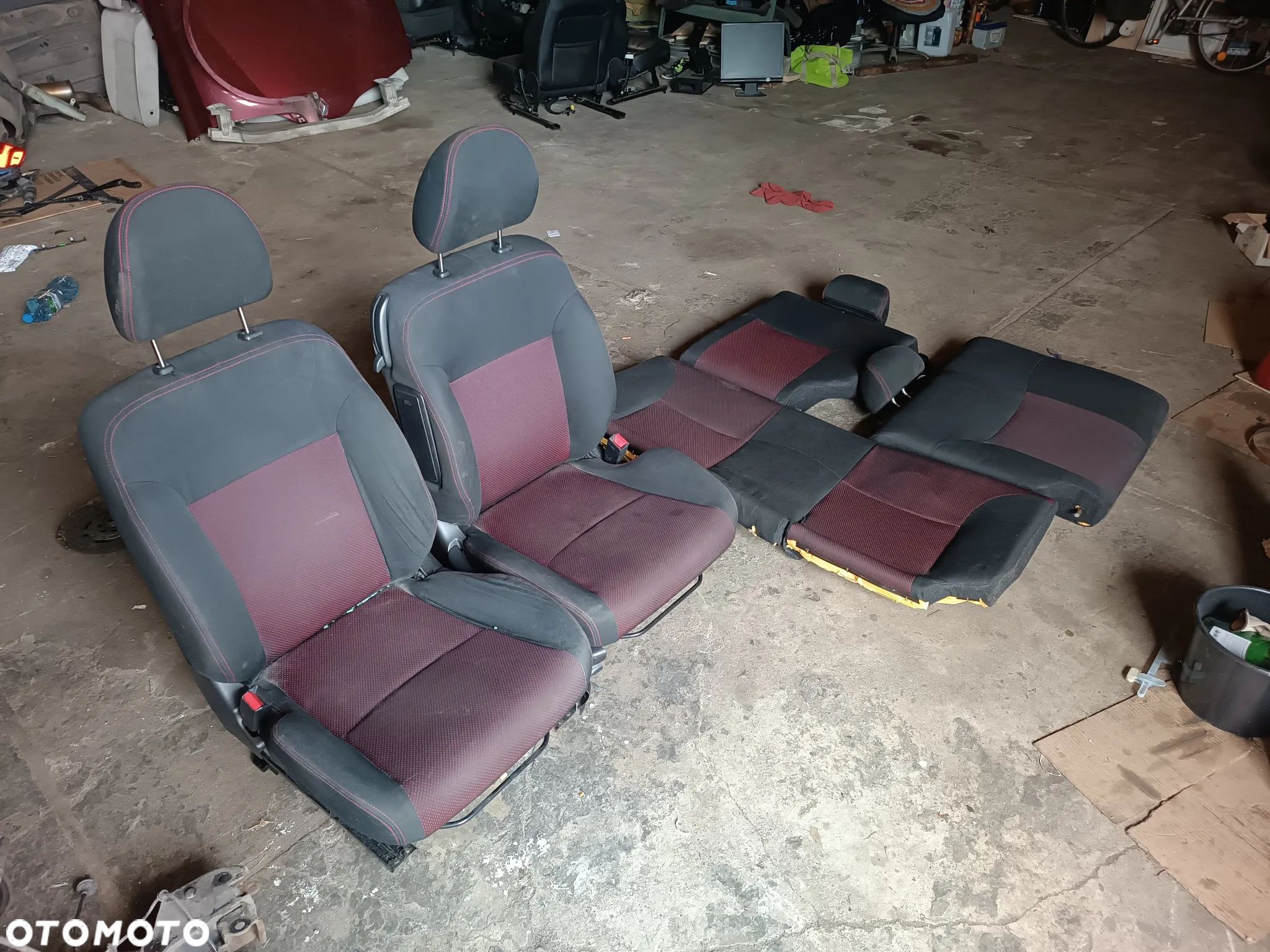 HONDA CIVIC XII 2005R FOTELE KOMPLET LEWY PRZÓD PRAWY PRZÓD SPORT CZERWONE EUROPA - 1