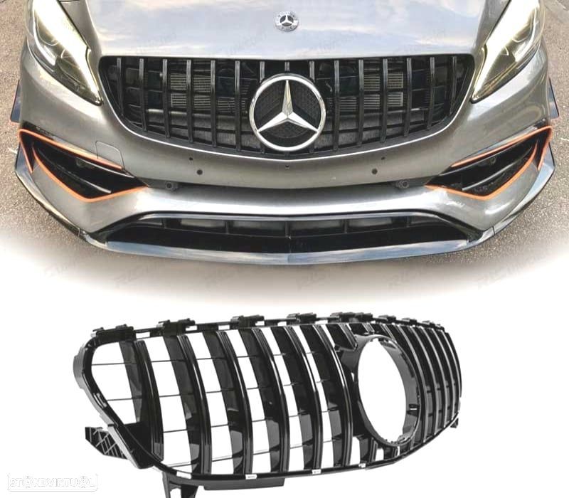 GRELHA FRONTAL MERCEDES CLASE A W176 GT 16-18 PRETO BRILHANTE - 1