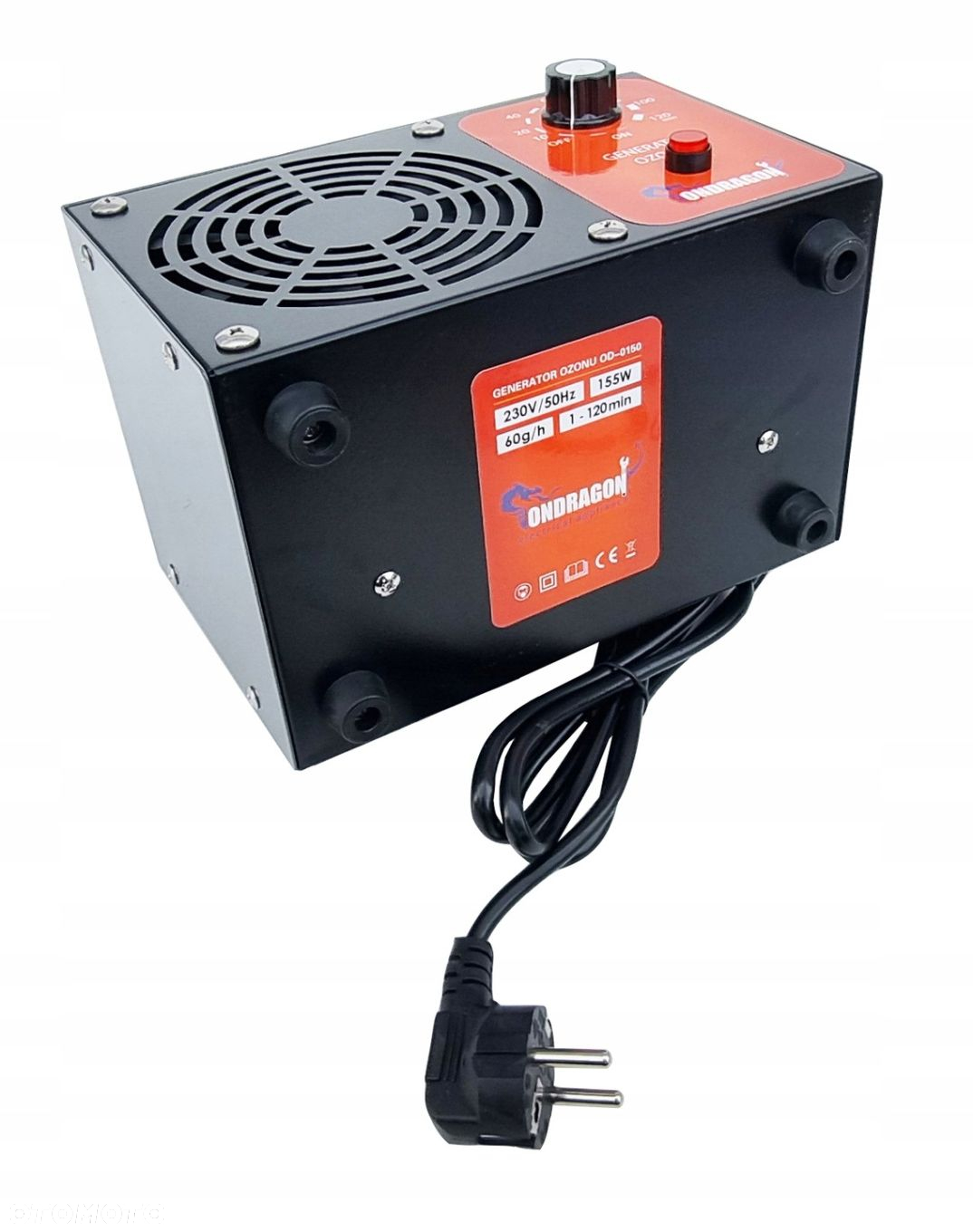 ONDRAGON GENERATOR OZONU MOCNY 60 000 MG/H OZONATOR 155W  TIMER OD0150 - 9