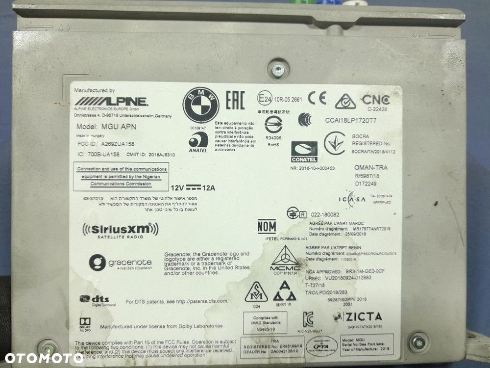 BMW  2 F44 F40 CZYTNIK JEDNOSTKA NAVI NAWIGACJI RADIO MGU 5A12E91 - 5