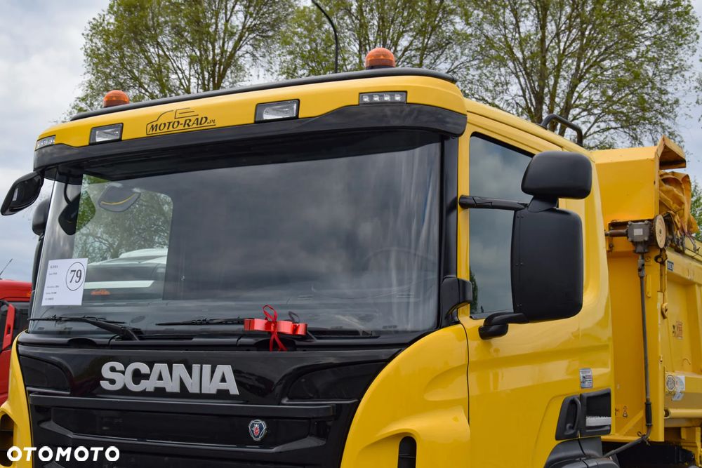 Scania P410 / 8x4 / EURO 6 / WYWROTKA / HYDROBURTA / AUTOMAT / KAMERA COFANIA / NAWIGACJA / HAK / NISKI PRZEBIEG / SERWISOWANY / SPROWADZONY - 10