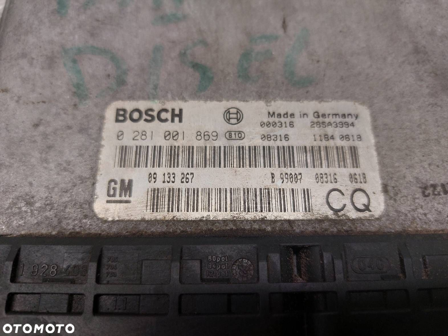ZESTAW STARTOWY ASTRA G 2.0 DI 0281001869 09133267 - 2