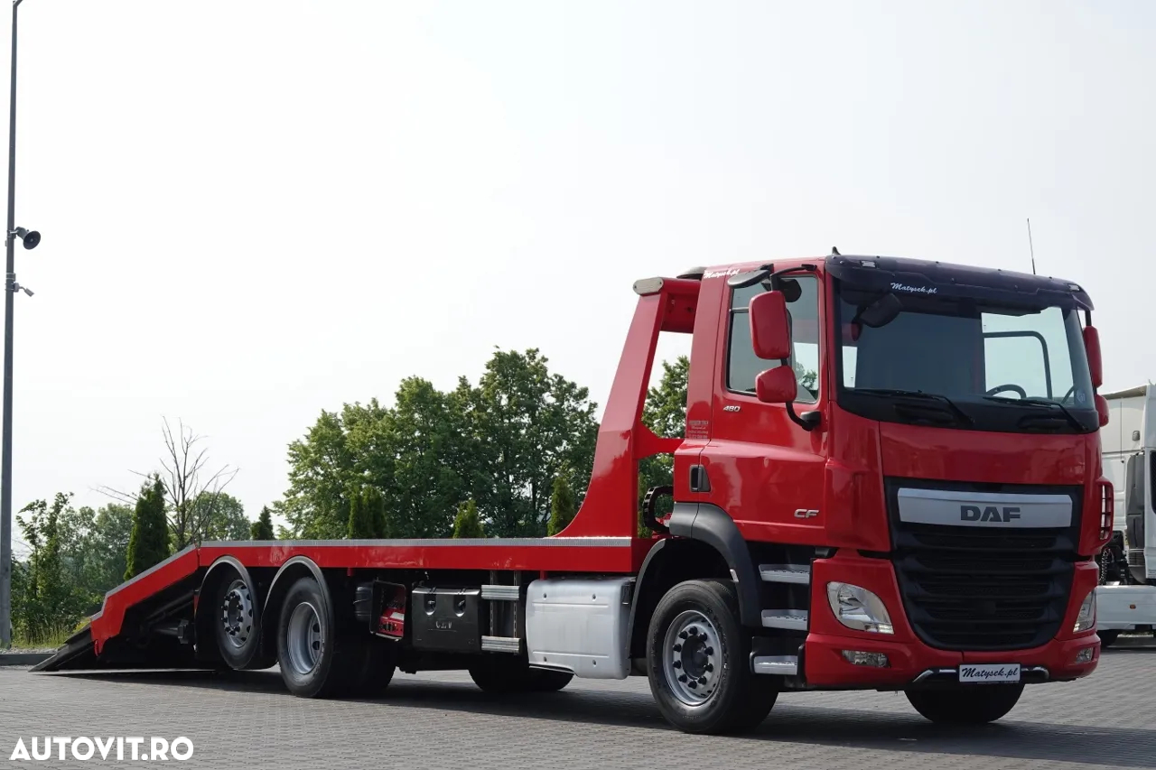 DAF CF 460 / AUTOTURISM CAMION / PLATFORMĂ / CALORIERE HIDRAULICE / TROLIU / EURO 6 - 5