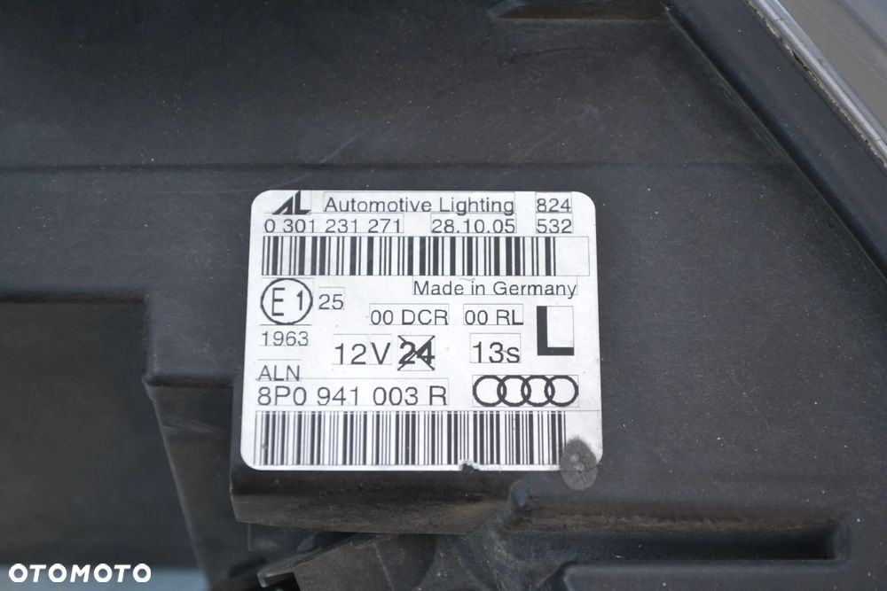 AUDI A3 8P 04-08 LAMPA PRZÓD PRZEDNIA BI-XENON LEWA KPL 8P0941003R - 7