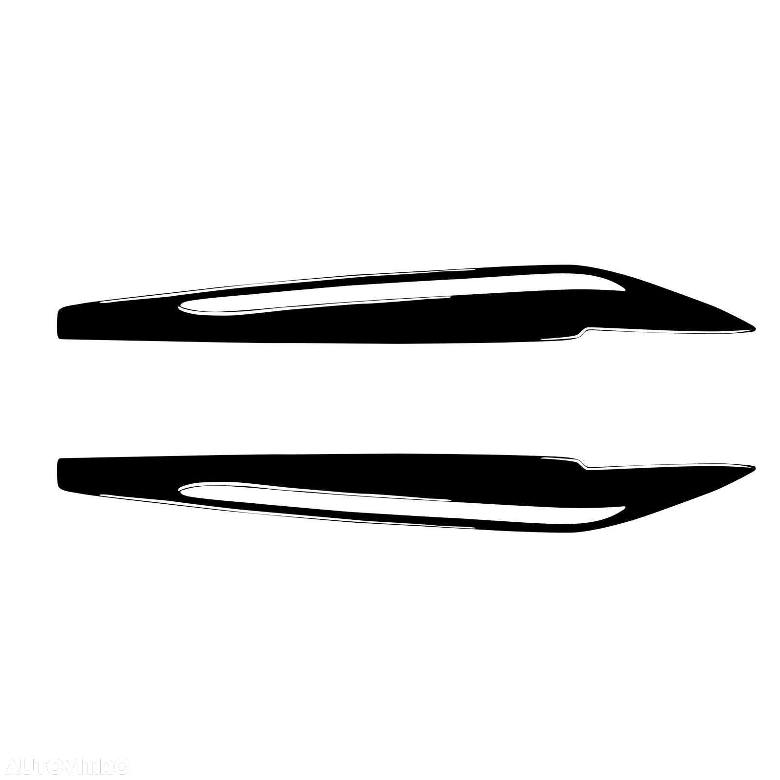 Set 2 Pleoape Faruri Far Adeziv BMW X5 F15 2014 - 2018, Negru Lucios - 1