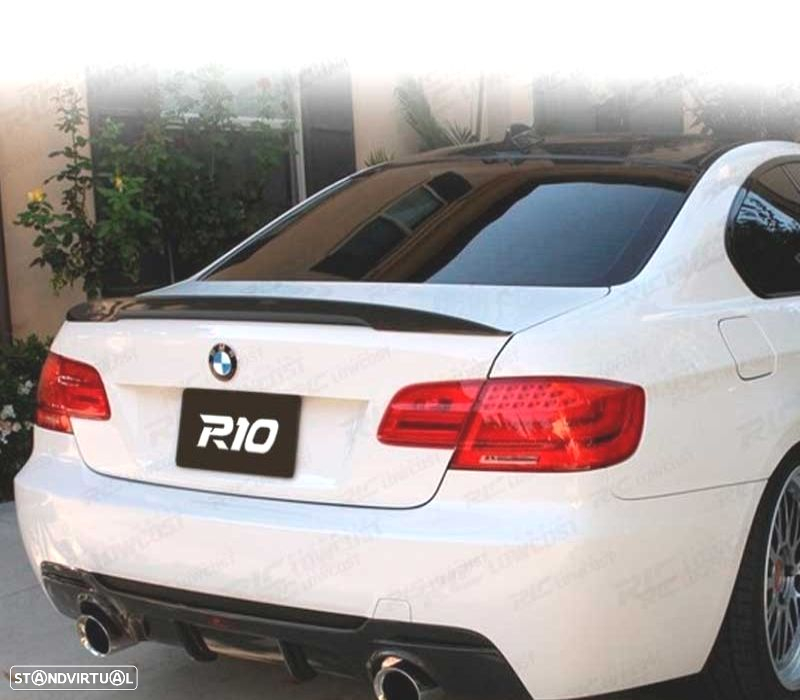 AILERON SPOILER TRASEIRO BMW E92 06-14 LOOK M PERFORMANCE PRETO BRILHANTE - 2