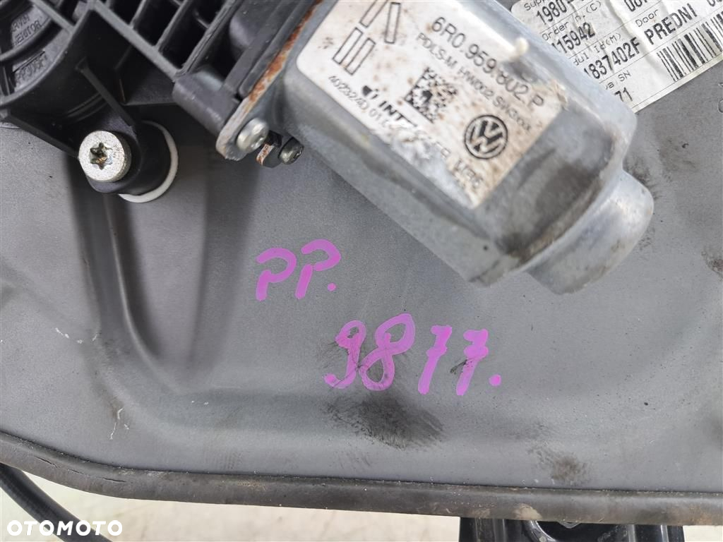 Podnośnik szyby przód prawy Skoda Fabia II 07-14 14 PINÓW 5J1837402F - 2