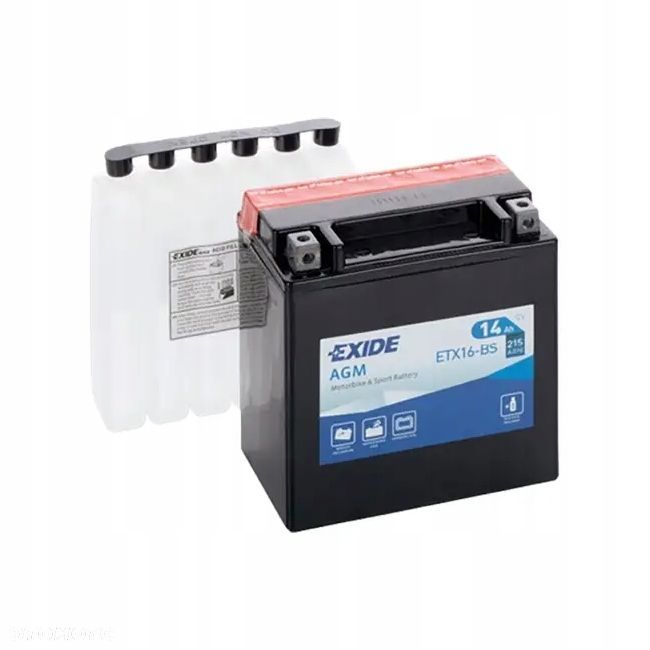 Akumulator Exide Moto AGM 12V 14Ah ETX16-BS L - 1