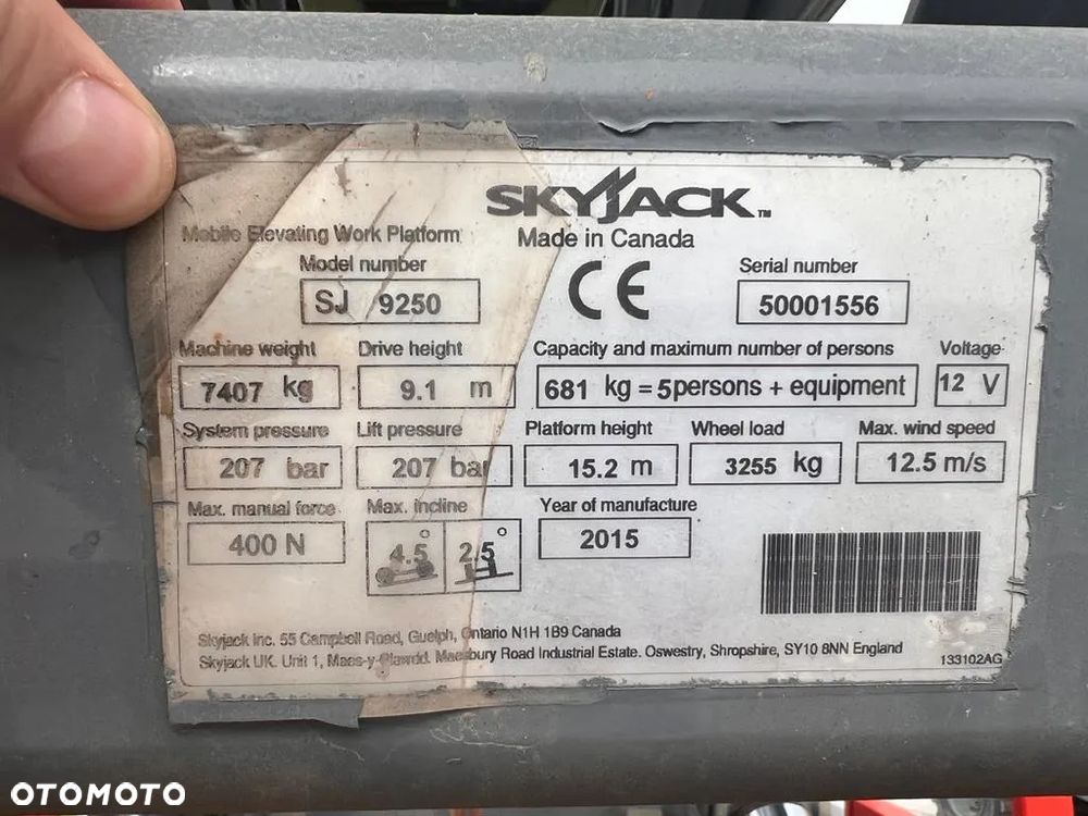 Skyjack SJ 9250 - 12
