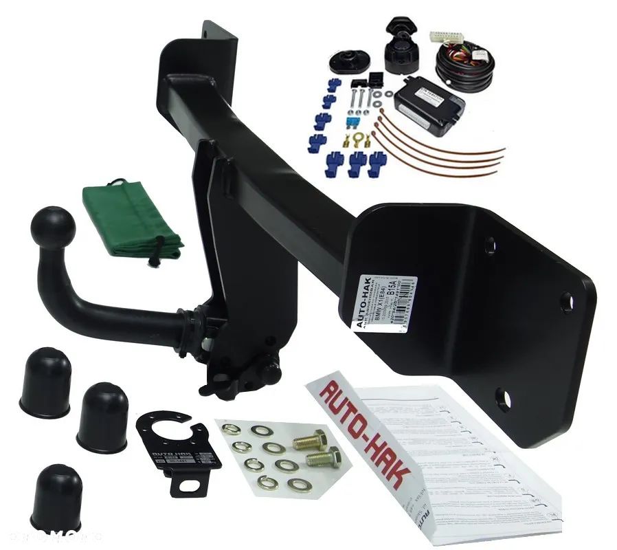 BMW X1 E84 2009-2015 WYPINANY POZIOMO ZA POMOCĄ DŹWIGNI NOWY HAK HOLOWNICZY Z MODUŁEM13PIN - 2