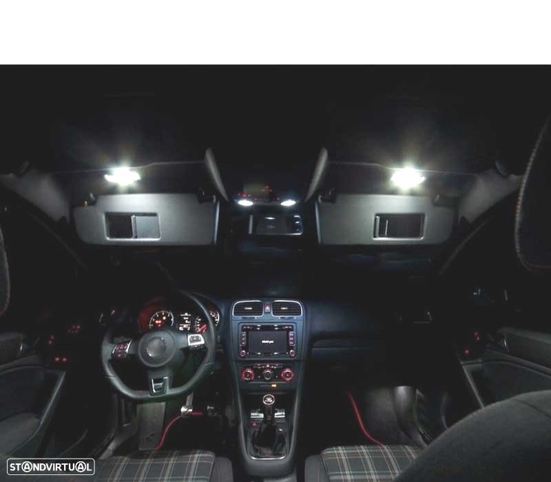 KIT COMPLETO DE 10 LAMPADAS LED INTERIOR PARA VOLKSWAGEN VW GOLF 6 MK6 MKVI GTI 10-14 - 3