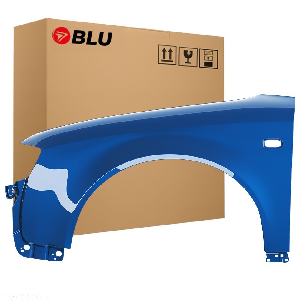 BLU Błotnik AUDI A4 B6 LZ5C lewy niebieski 00-04 przód ocynk MauritiusBlau OzeanBlau - 1