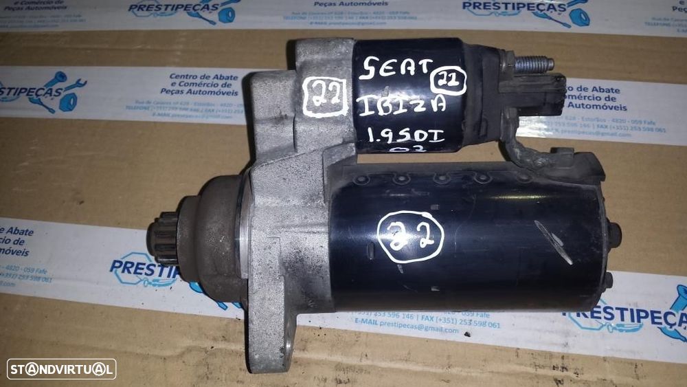 Motor De Arranque 02T911024 0001123018 SEAT IBIZA 2002 1.9 SDI SEAT IBIZA 2007 1.4 TDI VW POLO 2009 1.4TDI VW POLO 4 9N FASE 2 2008 1.4TDI 70CV 3P AZUL - 1