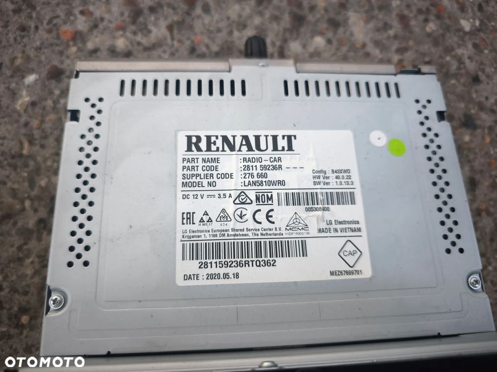 Wyświetlacz radio Renault Master III IV 281159236r 2018- - 4