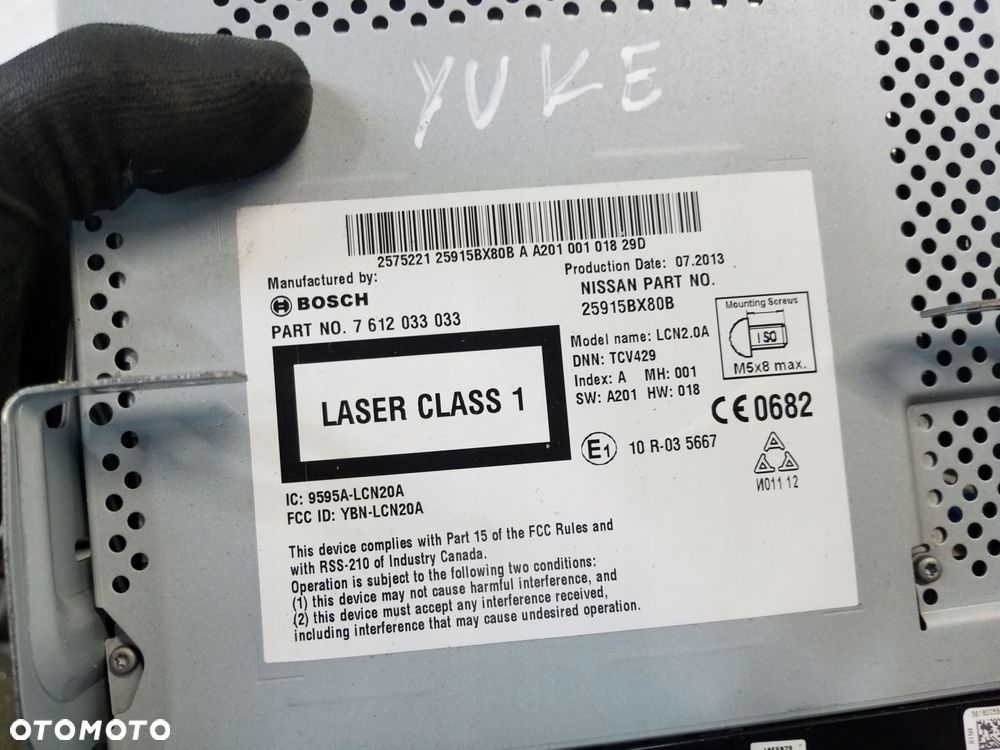 radio cd nawigacja nissan juke f15 25915bx80b - 6