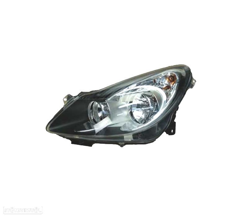 FAROL ESQ OPTICAS PARA OPEL CORSA D 06- FUNDO PRETO - 1