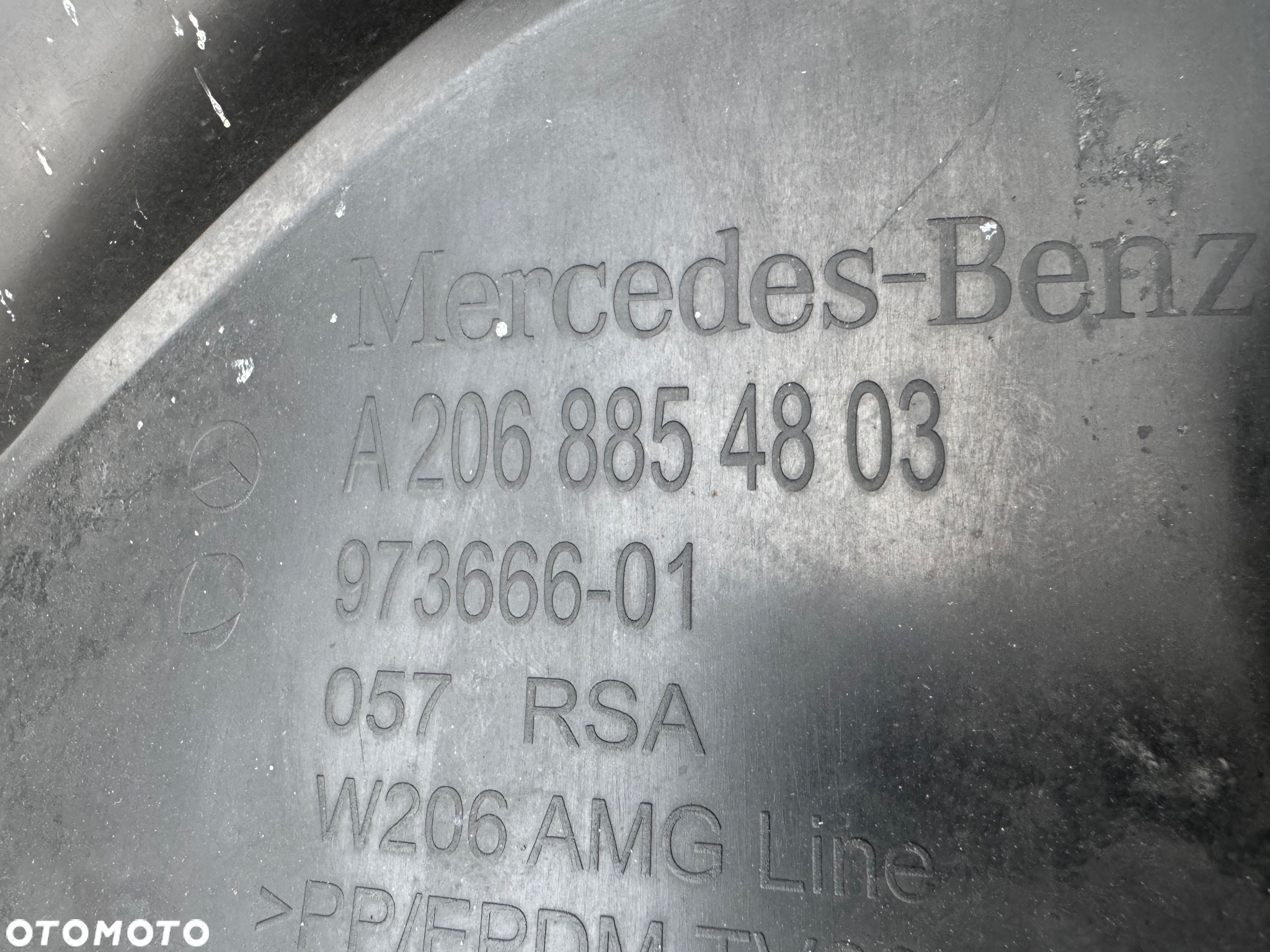 ZDERZAK TYŁ TYLNI MERCEDES-BENZ MB C-KLASA W206 AMG SEDAN 6 PDC DYFUZOR LISTWA ODBLASK A2068854803 ORYGINAŁ - 13