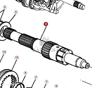 Massey Ferguson 3690 Wałek Wał Skrzyni Biegów Przekładni Dynashift CZĘŚCI 3618090M1 - 1