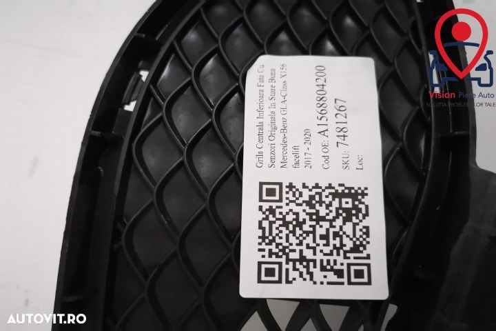 Grila Centrala Inferioara Fata Cu Senzori Originala In Stare Buna Merc - 8