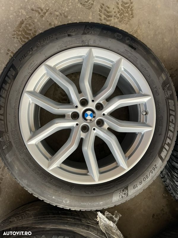vând set jante originale  BMW X5-G05 pe 19” cu anvelope de iarnă - 4
