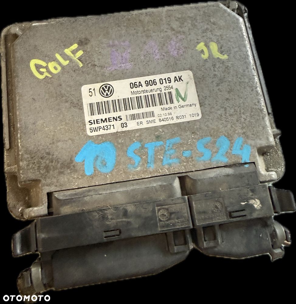 Sterownik Silnika ECU Komputer Volkswagen Skoda Seat Audi 06A906019AK - 1