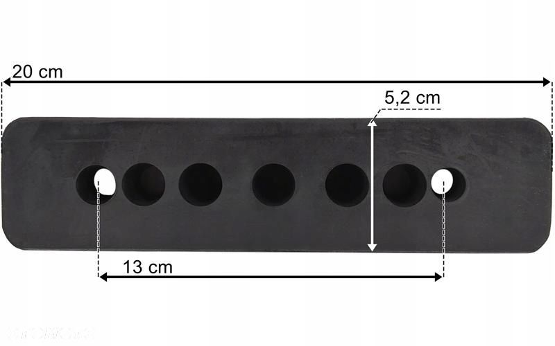 odbój odbojnik gumowy naczepy przyczepki 200x52x60 2 otwory - 3