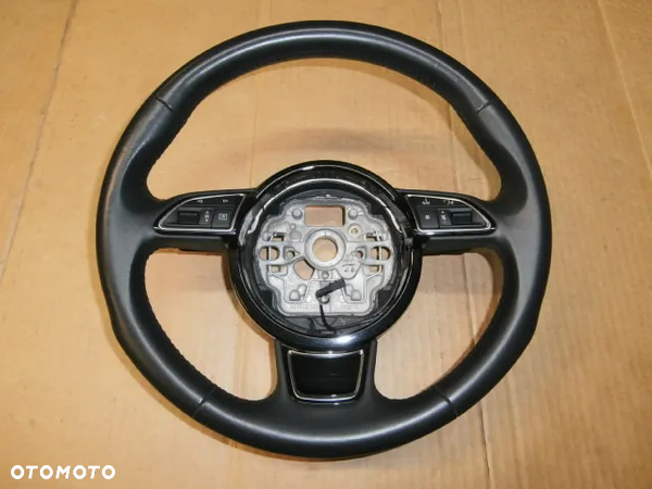 KIEROWNICA AUDI A6 C7 A7 4G0419091BE SKÓRA SKÓRZANA SOUL CZARNA ŁOPATKI