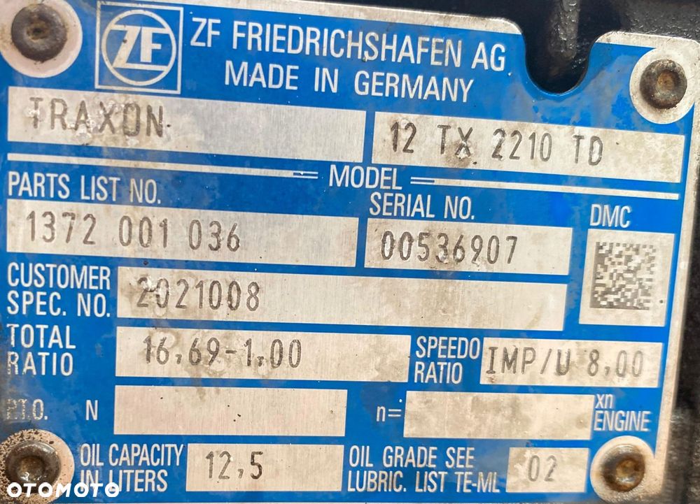 SKRZYNIA BIEGÓW ZF TRAXON DAF XF 106 12TX2210TD 1372001036 - 8
