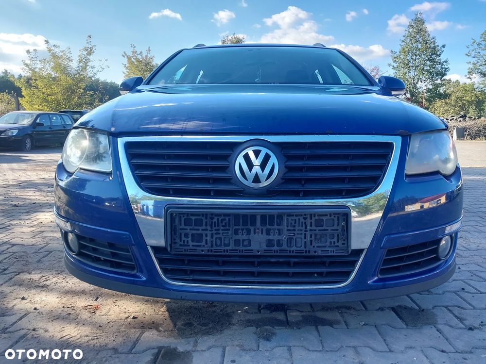 Przód kompletny Volkswagen Passat B6 kolor LC5E zderzak maska lampa lewa prawa reflektor lewy prawy pas przedni grill atrapa chrom halogen chłodnica wzmocnienie czołowe ślizg - 1