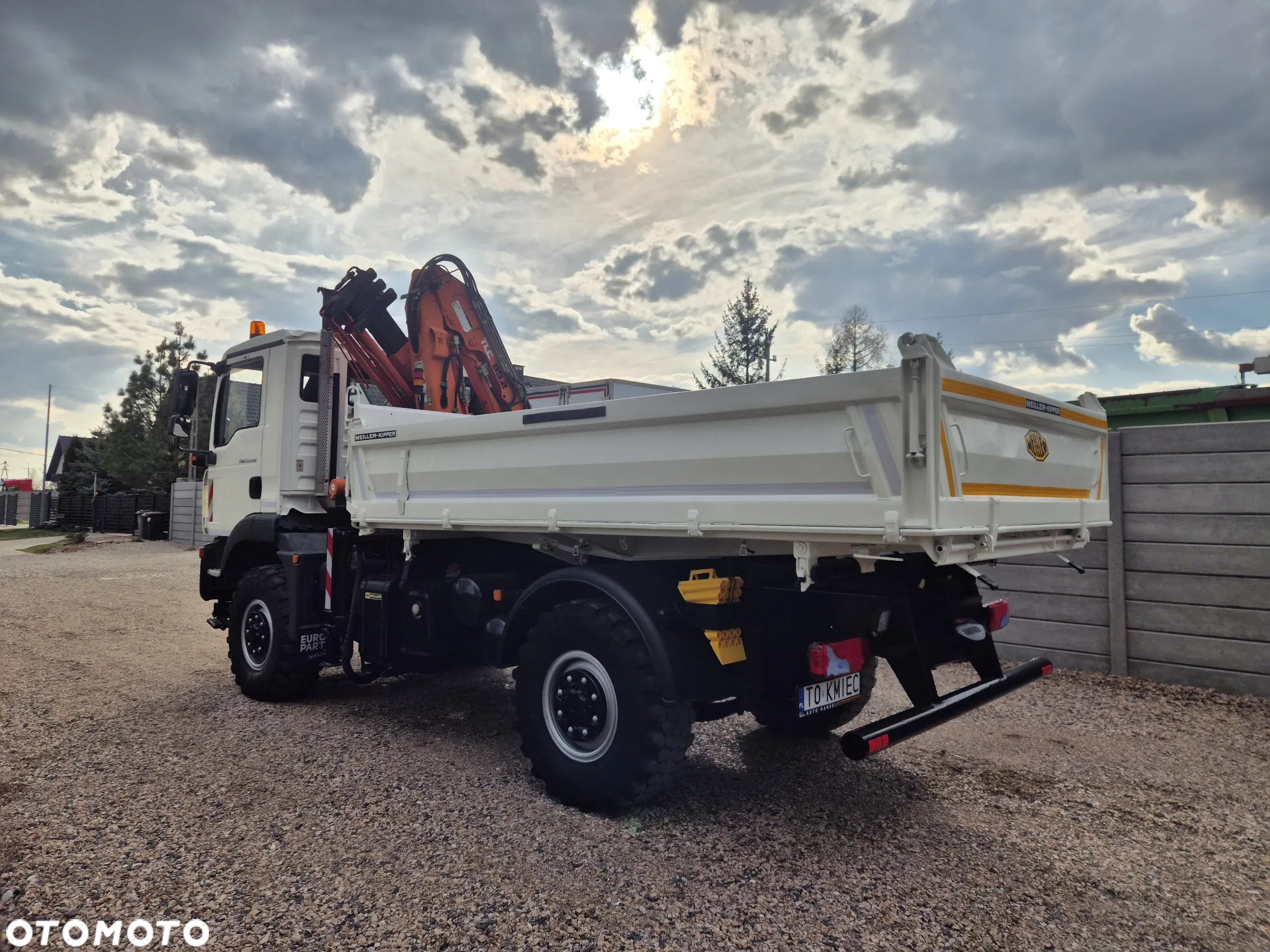 MAN TGM 13.240 4x4 Wywrotka + HDS Atlas 85.2 Czołownica Meiller Kipper Sprowadzony z Niemiec - 6
