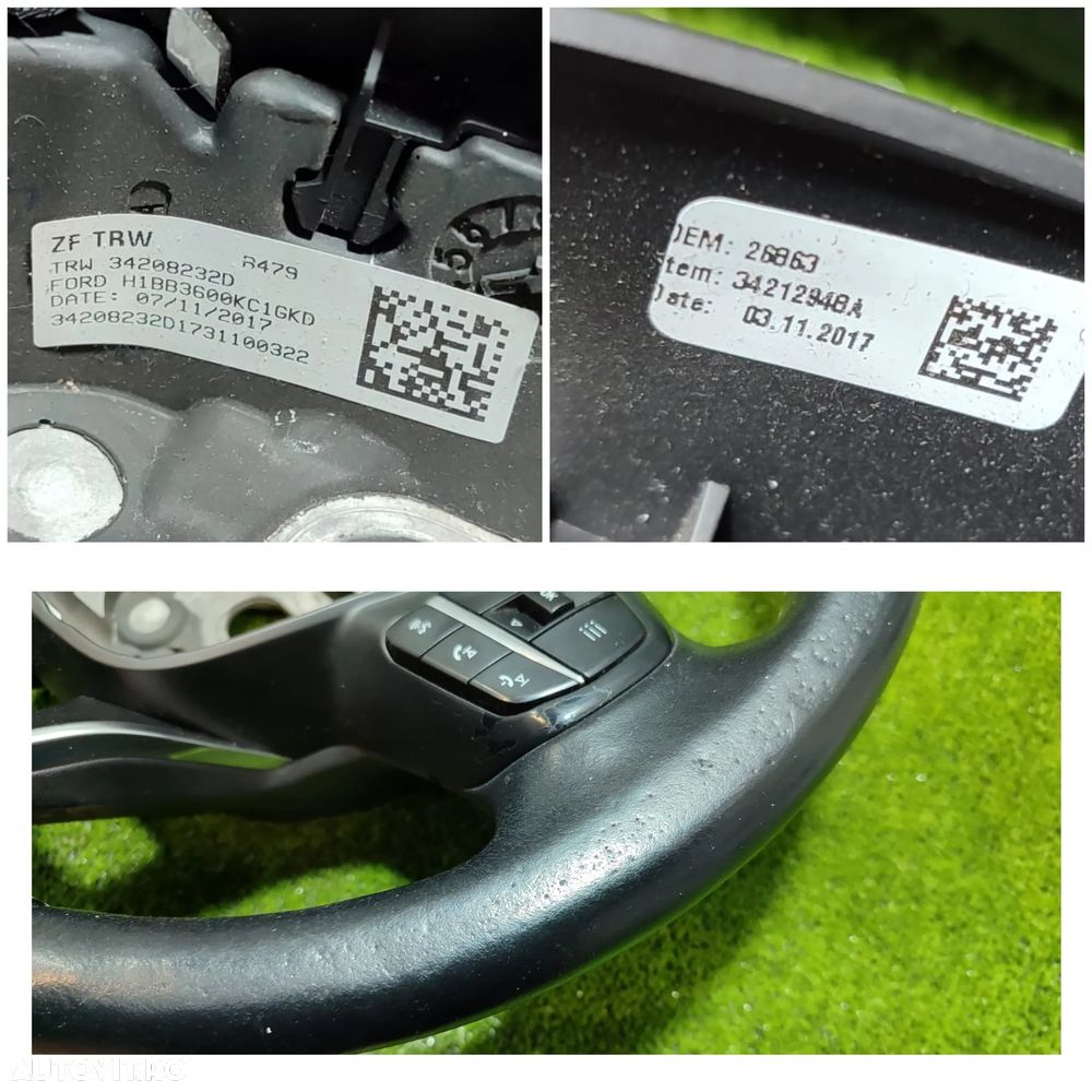 VOLAN PIELE CU COMENZI FORD FIESTA MK8 2017-2023 / COD OEM 2503223 / 34208232D / H1BB3600KC1GKD / 3421294BA  (4C2) - 8