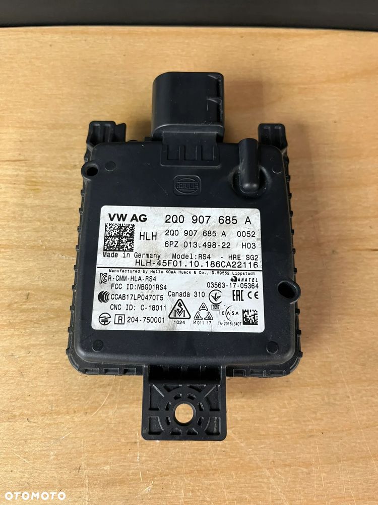 VW Skoda Audi Asystent zmiany pasa ruchu radar sensor Distronic 2Q0907685A - 2