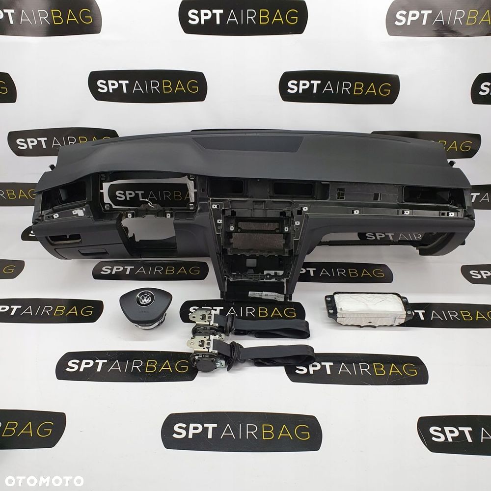 VW PASSAT B8 DESKA ROZDZIELCZA KONSOLA KOKPIT PULPIT PODUSZKI AIRBAG AIR BAG PASY KIT SET - 1