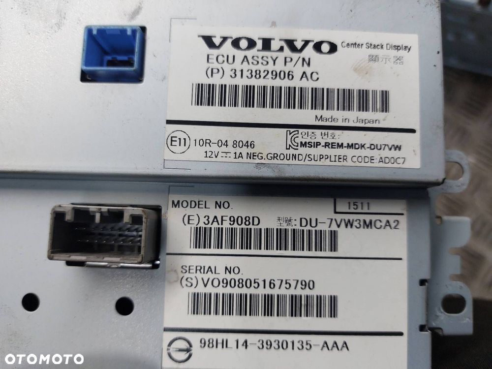 RADIO PANEL RADIA NAWIEWU WYŚWIETLACZ WZMACNIACZ WODOSPAD VOLVO V70 III - 5