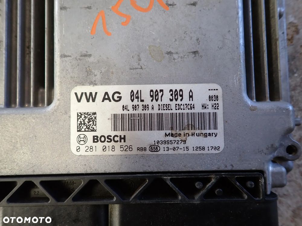 VW SEAT SKODA KOMPUTER STEROWNIK SILNIKA 2.0 TDI 04L907309A - 2