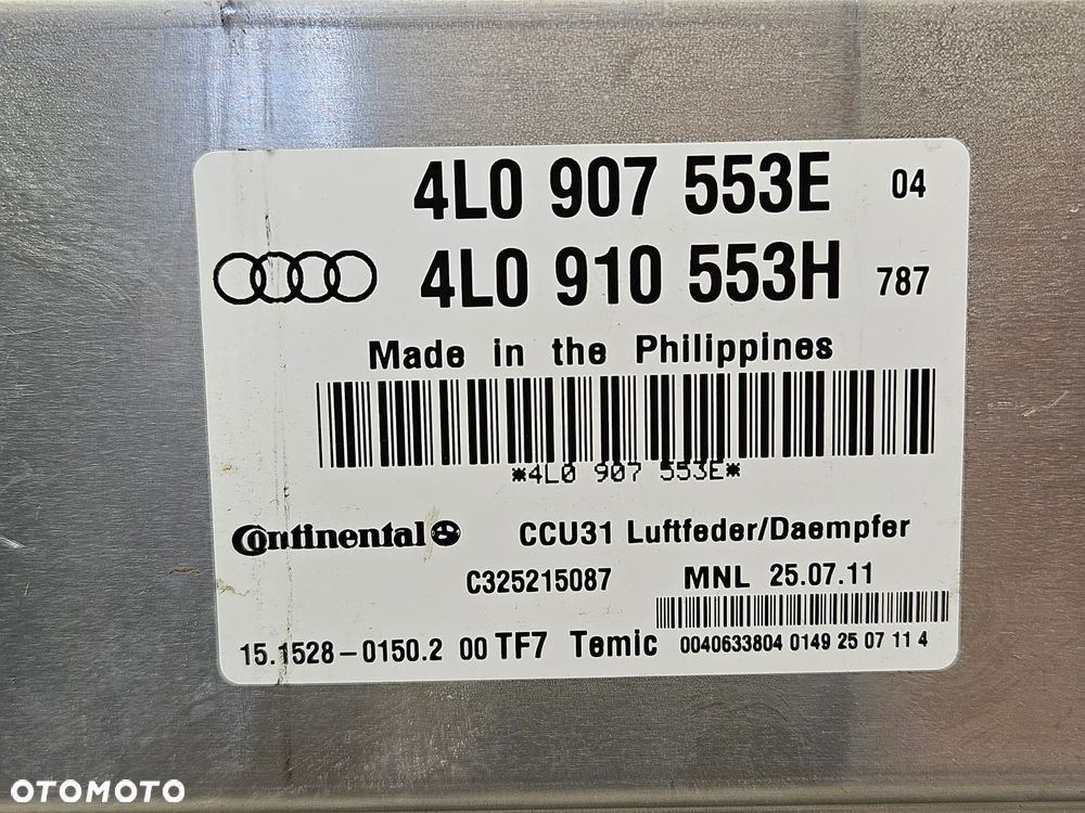 AUDI Q7 4L LIFT 09-15R STEROWNIK MODUL ZAWIESZENIA PNEUMATYCZNEGO 4L0907553E 4L0910553H - 4