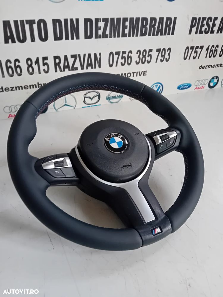 Volan Cu Airbag BMW M Paket Nou Piele Nappa Seria 3 4 5 X1 X2 F30 F31 F33 F34 F36 F10 F11 - 1