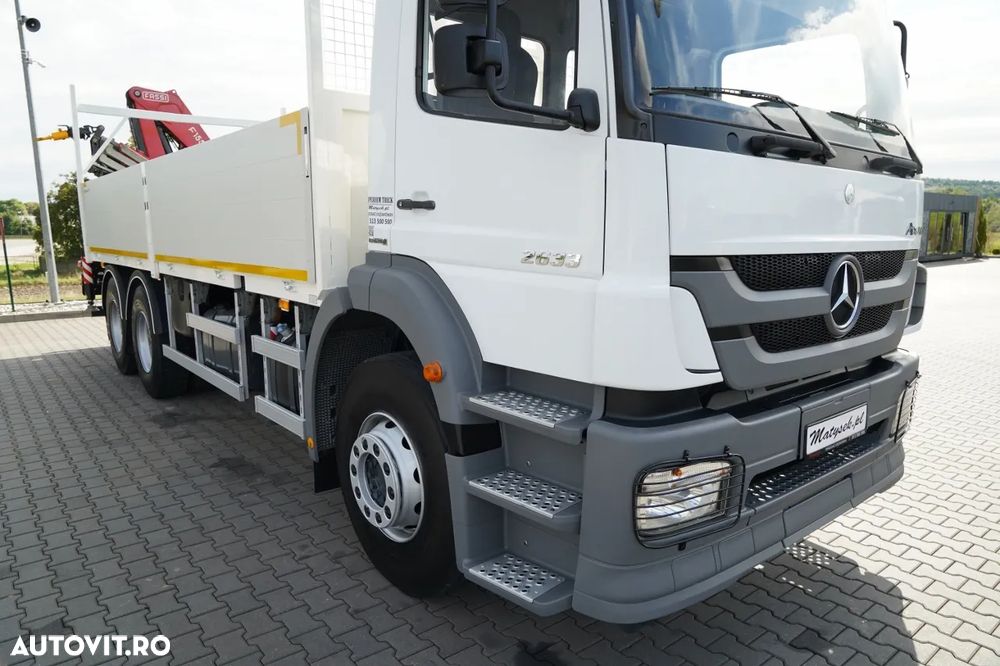 Mercedes-Benz / AXOR 2633 / 6X4 / LIVRARE - 6,55 M / PODEA REZISTENTĂ / FASSI F155 HDS / EXTENSIE: 10 M / CAPACITATE DE ÎNCĂRCARE MAXIMĂ 6.000 KG / MANUALĂ / RADIOCOMANDĂ / - 11