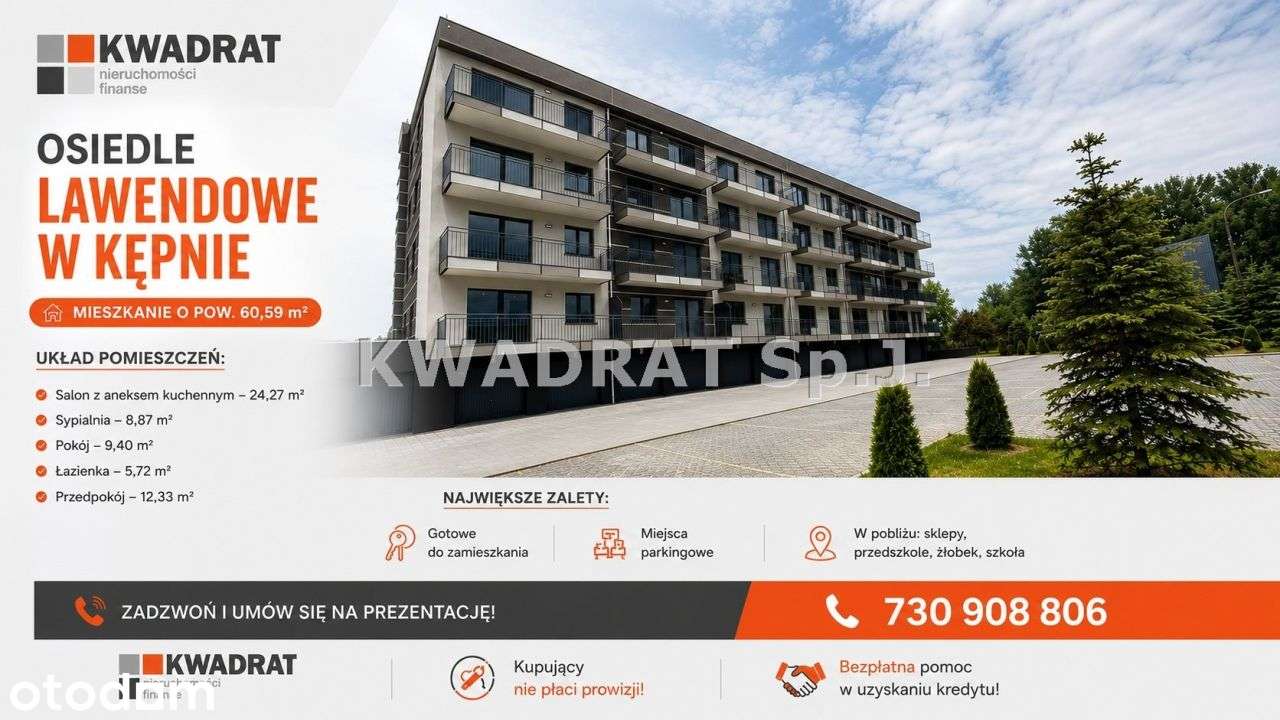 Os. Lawendowe - mieszkanie o pow. 60,59 m2 Kępno