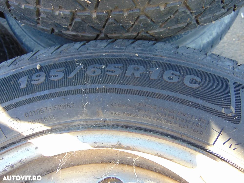 Jante Renault Trafic Opel Vivaro Nissan Primastar jante cu anvelope iarna 195/65/r16c cauciucuri - 3