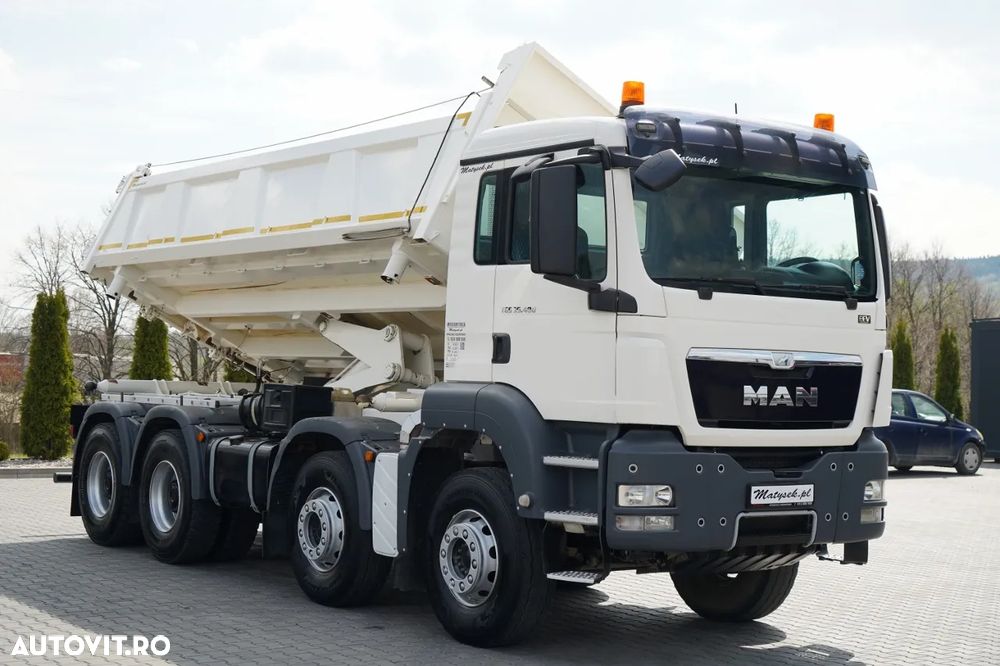MAN TGS 35.400 / 8X4 / BASCUNĂ CU 2 LATE / HIDROBORTA / BORDMATIC / AUTOMAT / EURO 5 EEV - 9