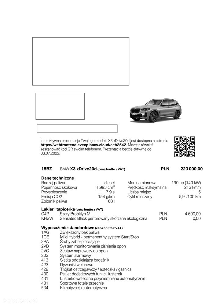 BMW X3 xDrive20d M Sport sport - 20